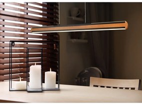 LED závesné svietidlo v čierno-prírodnej farbe Deacon – Trio