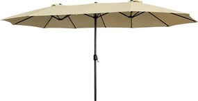 Dvojitý záhradný slnečník TILIA 460x270 cm béžový