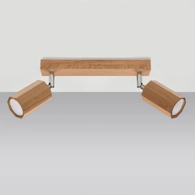 Sollux SL.1029 - Bodové svietidlo ZEKE 2xGU10/40W/230V dub