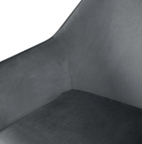 Jedálenská stolička Luena zamat - tmavosivá