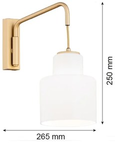 Argon 8371 - Nástenné svietidlo DIUNA 1xE27/15W/230V zlatá