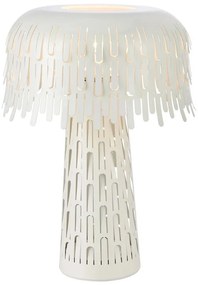 Biela stolová lampa s kovovým tienidlom (výška 38 cm) Verbera – Markslöjd