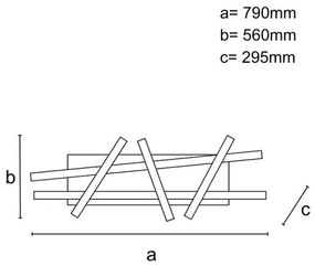 LED Stmievateľný prisadený luster LED/60W/230V 3000-6500K + diaľkové ovládanie