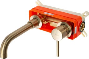 Rea Lungo Long, podomietková umývadlová batéria + BOX, zlatá matná, REA-B4109