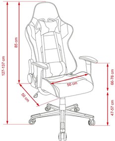 Kancelárska stolička SILVERSTONE, čierno/červená
