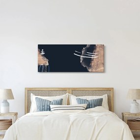 Obraz - Tmavomodrá abstrakcia (120x50 cm)