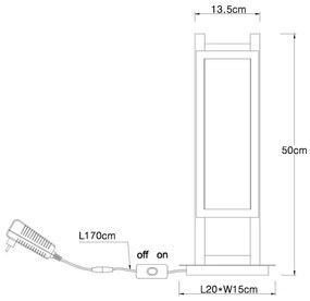 Globo 67266T - LED Stolná lampa ILLA LED/20W/230V