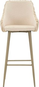 Krémové čalúnené barové stoličky v súprave 2 ks s podrúčkami (výška sedadla 78 cm) Alaska – Mauro Ferretti