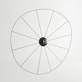 Nástenné svietidlo Eskola, 1x čierne drôtené tienidlo, (fi 70 cm)