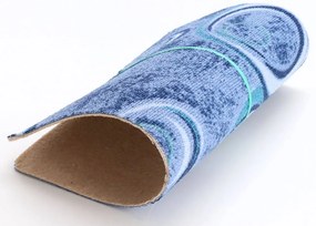 ITC, Koberec metráž Drops 74, na mieru, šíře 4m, modrá, filc, chodba / predsieň