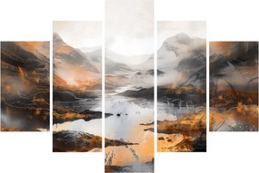 Obraz - Maľba horskej krajiny (150x105 cm)
