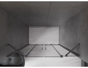 Mexen Velar Duo, posuvné sprchové dvere do otvoru 160 cm, 8mm šedé sklo, grafit brúsený, 871-160-000-42-66
