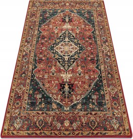 Koberec Superior 200x300 Kasim Rámček Rozeta červená Vlna #SUP082