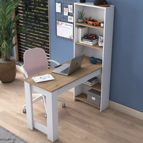 PC stolík Haiti 106 (Biela + Orech). Vlastná spoľahlivá doprava až k Vám domov. 1073408