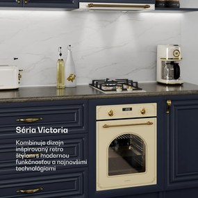 Klarstein Victoria Domino, plynová varná doska, 2 Sabaf horáky, sklokeramika, retro dizajn