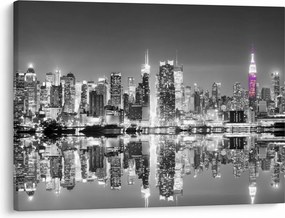 Obrázok - New York a fialový mrakodrap (70x50 cm)