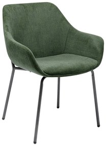 Set 2 zelených zamatových stoličiek s opierkami Kare Design Avignon