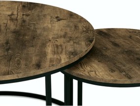 Sada 2 konferenčných stolíkov old wood AF-3002 OLW