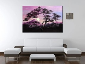 Gario Ručne maľovaný obraz Horská krajinka a silný strom Rozmery: 120 x 80 cm