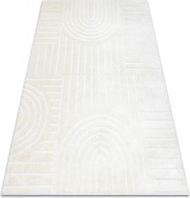 Dywany Łuszczów, Kusový koberec Mode 8586 geometric cream, 160x220, biela, chodba / predsieň