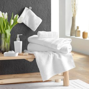 Biely froté bavlnený uterák 50x90 cm Tendresse – douceur d'intérieur