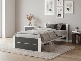 AKCIA Posteľ IKAROS DOUBLE 80 x 200 cm, antracit/biela II. akosť