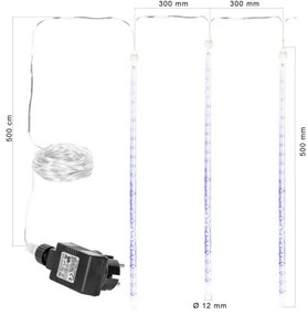 VOLTRONIC  LED osvetlenie padajúci sneh, 480 LED, modrá