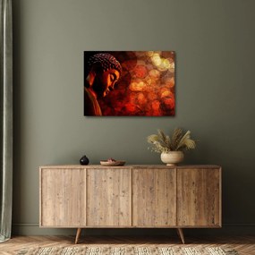 Obraz - Budha v červených tónoch (70x50 cm)