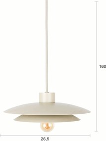 Béžové kovové závesné svietidlo ø 26,5 cm Wubbo – White Label