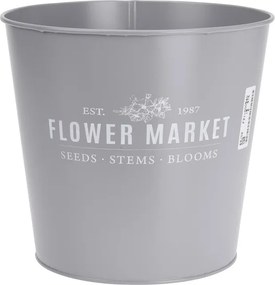 Kvetináč Flower market – sivý 22 × 20 cm