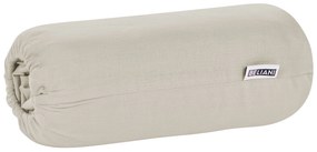 Bavlnená posteľná plachta 160 x 200 cm sivobéžová JANBU Beliani