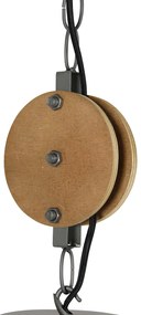 Inteligentné závesné svietidlo tmavosivé s drevom 47 cm vrátane Wifi G95 - Arthur