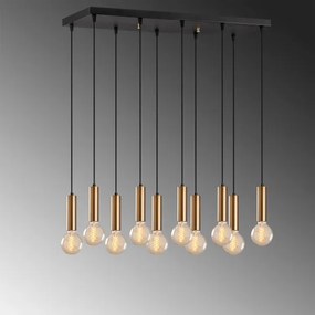 Závesný luster TEMPO na lanku 10xE27/40W/230V zlatý