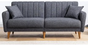 Rozkladacia dvojmiestná pohovka KITO tmavošedá