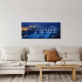 Obraz pražských mostov (120x50 cm)