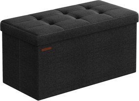 Taburet Lofe s úložným prostorem černý