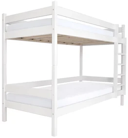 Wilsondo Poschodová posteľ s roštom Paulína 90x200 - biela