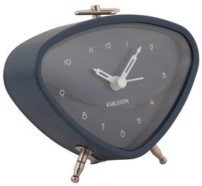 Karlsson KA5946DG Triangle budík 12 cm | Tichý moderný budík v tmavosivej farbe