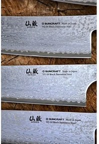 nůž Bunka 165 mm Suncraft VG-10 Black Damascus