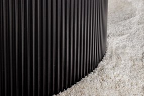 Jedálenský stôl UNIQUE 120 cm okrúhly s tmavým rámom, keramicko-sivým mramorovým vrchom