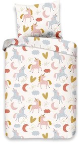 Detské bavlnené obliečky Good Morning Unicorn, 140 x 220 cm