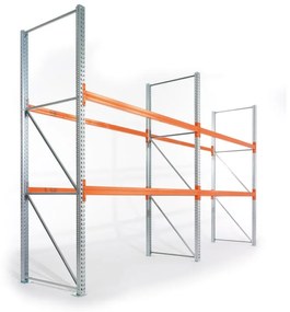 META Paletový regál 4400x2700x1100 mm, 3 poschodia, prístavný