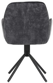 Autronic BONTEC Jedálenská stolička, čierna, zamatová látka, HC-511 BK4 Farba: Šedá