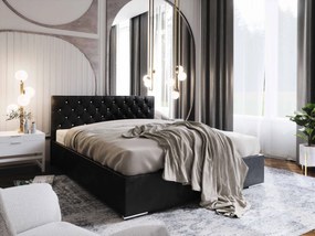 Manželská posteľ 180 cm Kerry (čierna) (s roštom a úložným priestorom). Vlastná spoľahlivá doprava až k Vám domov. 1047021