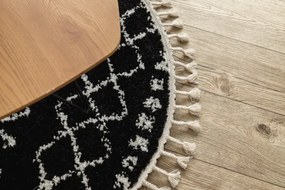 Koberec BERBER ETHNIC G3802 kruh čierny / biely Fredzle berber marokánsky