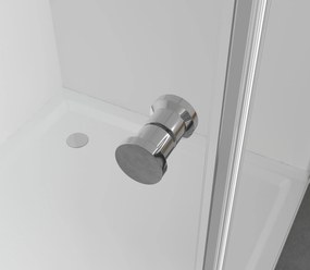 Cerano Antelo, 1-krídlový sprchovací kút 90(dvere) x 90(stena) x 190 cm, 6mm číre sklo, chrómový profil,