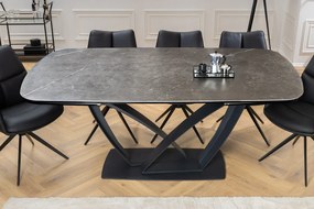 Luxusný jedálenský stôl ILINOIS 180-220-260 cm – v grafitovom prevedení