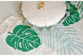 Zeleno-krémový prateľný ručne tkaný bavlnený detský koberec 140x200 cm Tropical Green – Lorena Canals