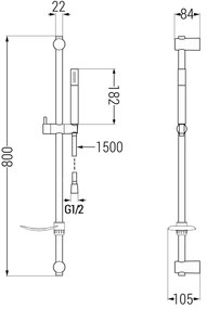 Mexen sprchový set DF70, grafit, 785704582-66