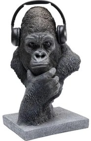 Thinking Gorilla Head dekorácia čierna 49cm